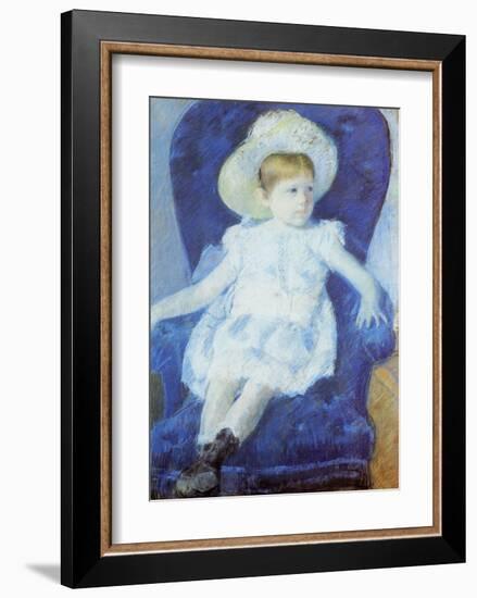 Elsie in a Blue Chair-Mary Cassatt-Framed Giclee Print