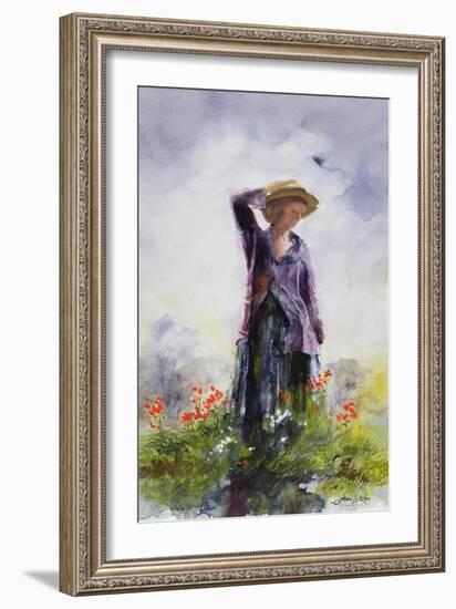 Elsie in the Garden-John Lidzey-Framed Giclee Print