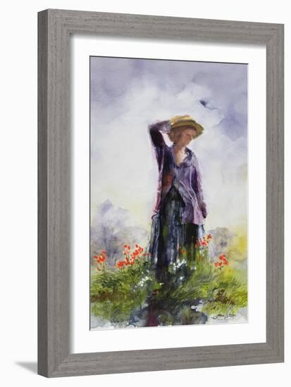 Elsie in the Garden-John Lidzey-Framed Giclee Print