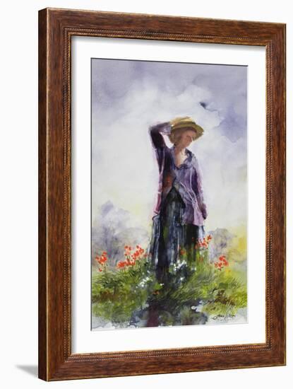 Elsie in the Garden-John Lidzey-Framed Giclee Print