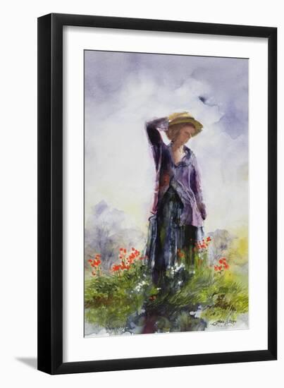 Elsie in the Garden-John Lidzey-Framed Giclee Print