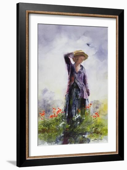 Elsie in the Garden-John Lidzey-Framed Giclee Print