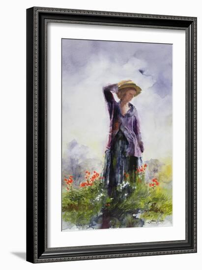 Elsie in the Garden-John Lidzey-Framed Giclee Print