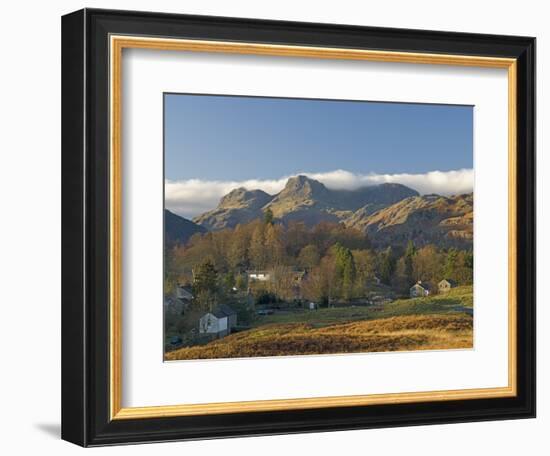 Elterwater Village with Langdale Pikes, Lake District National Park, Cumbria, England-James Emmerson-Framed Photographic Print