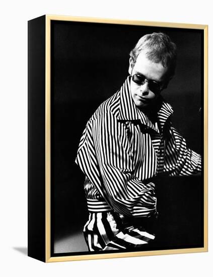 Elton John Playing Piano-null-Framed Premier Image Canvas