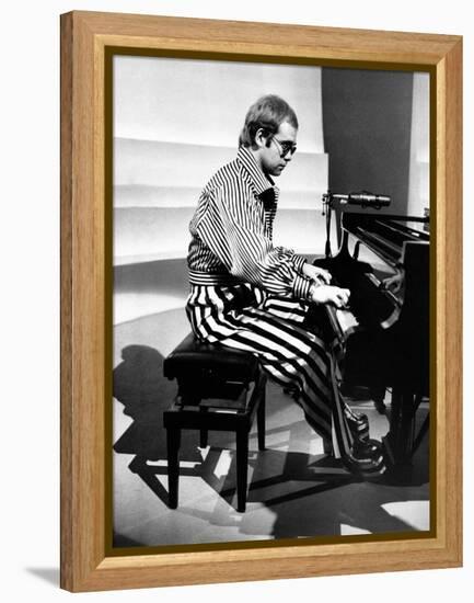 Elton John Playing Piano-null-Framed Premier Image Canvas