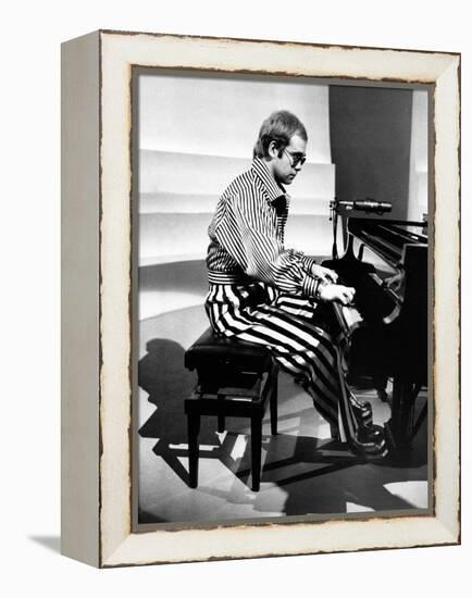 Elton John Playing Piano-null-Framed Premier Image Canvas