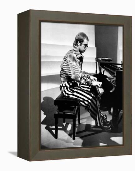 Elton John Playing Piano-null-Framed Premier Image Canvas