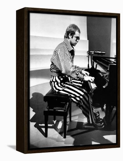 Elton John Playing Piano-null-Framed Premier Image Canvas