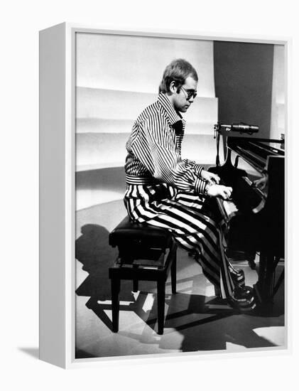 Elton John Playing Piano-null-Framed Premier Image Canvas