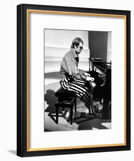 Elton John Playing Piano-null-Framed Photographic Print