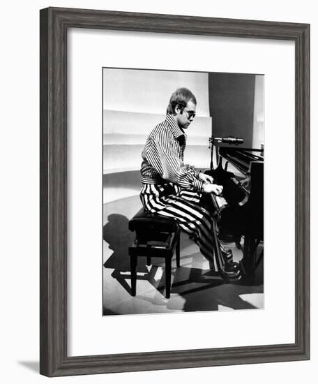 Elton John Playing Piano-null-Framed Photographic Print