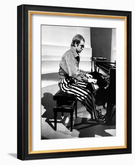 Elton John Playing Piano-null-Framed Photographic Print