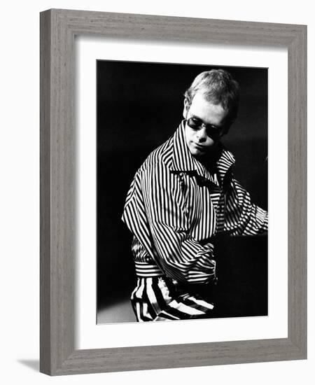 Elton John Playing Piano-null-Framed Photographic Print