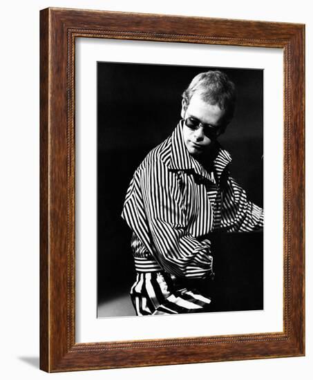 Elton John Playing Piano-null-Framed Photographic Print