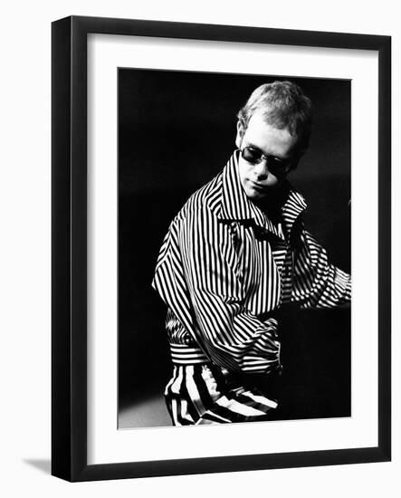 Elton John Playing Piano-null-Framed Photographic Print