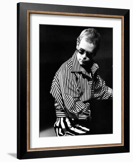 Elton John Playing Piano-null-Framed Photographic Print