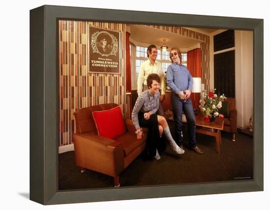 Elton John Sharing a Laugh with His Mother and Stepfather-John Olson-Framed Premier Image Canvas