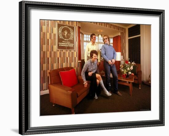 Elton John Sharing a Laugh with His Mother and Stepfather-John Olson-Framed Premium Photographic Print