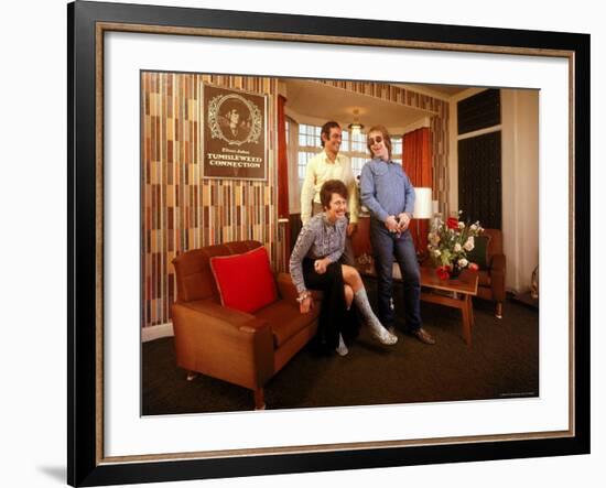 Elton John Sharing a Laugh with His Mother and Stepfather-John Olson-Framed Premium Photographic Print