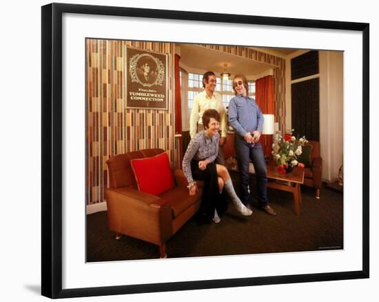 Elton John Sharing a Laugh with His Mother and Stepfather-John Olson-Framed Premium Photographic Print