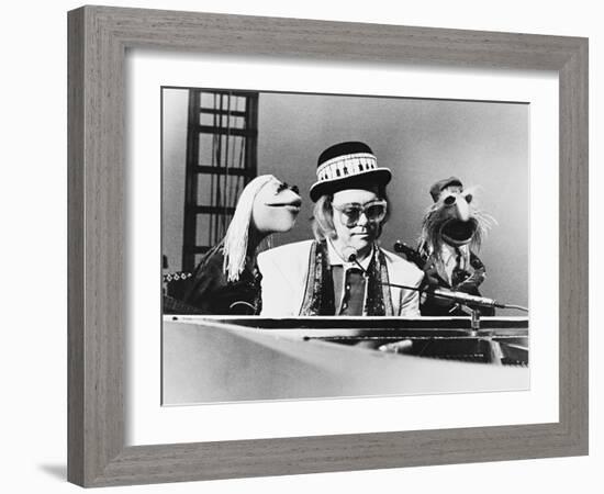 Elton John, the Muppets Show, 1976-null-Framed Photographic Print