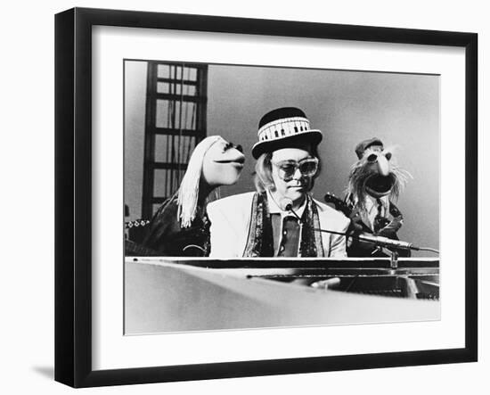 Elton John, the Muppets Show, 1976-null-Framed Photographic Print