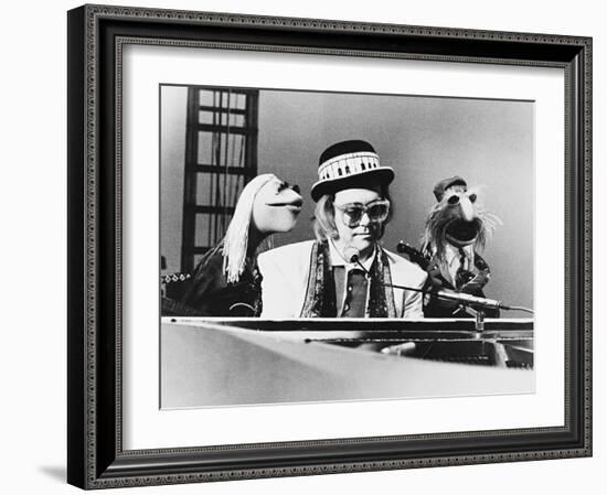 Elton John, the Muppets Show, 1976-null-Framed Photographic Print