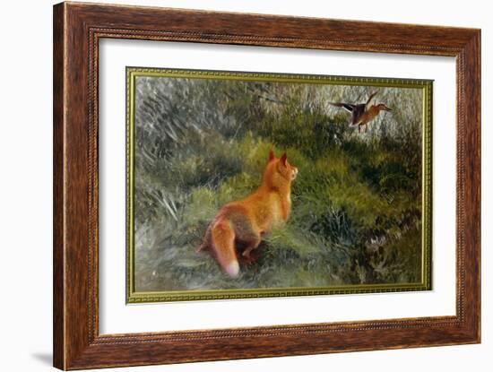 Eluding the Fox, 1912-Bruno Andreas Liljefors-Framed Giclee Print