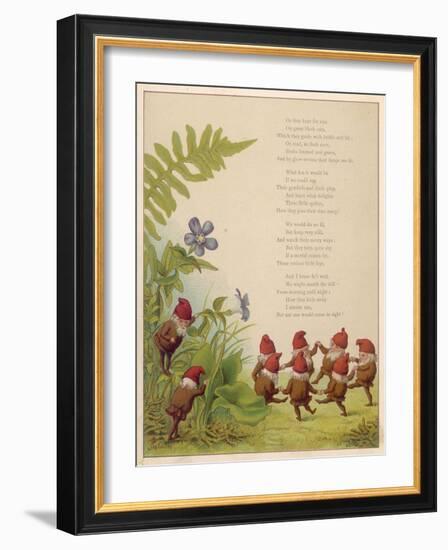 Elves Dancing in a Ring-null-Framed Art Print