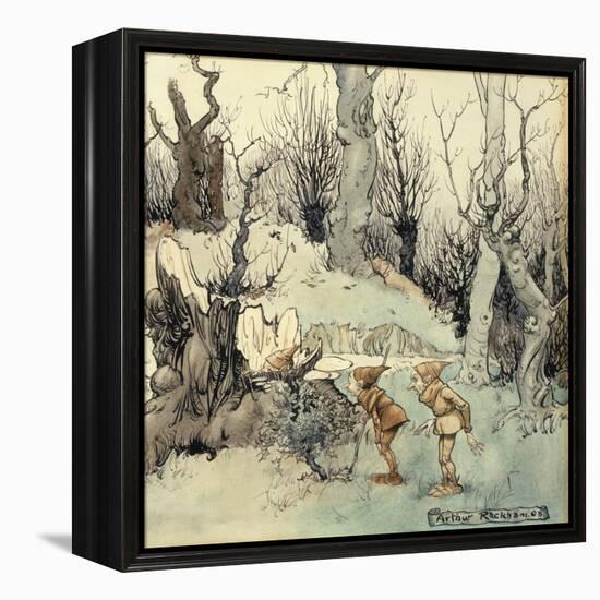 Elves in a Wood, 1908-Arthur Rackham-Framed Premier Image Canvas