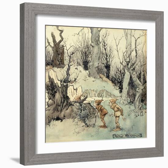 Elves in a Wood, 1908-Arthur Rackham-Framed Giclee Print