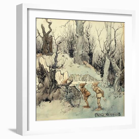 Elves in a Wood, 1908-Arthur Rackham-Framed Giclee Print