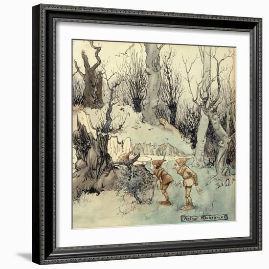 Elves in a Wood, 1908-Arthur Rackham-Framed Giclee Print