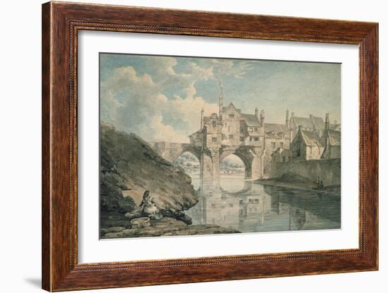 Elvet Bridge, Durham, 18th Century-Thomas Hearne-Framed Giclee Print