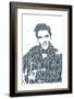 Elvis Presley-Cristian Mielu-Framed Art Print