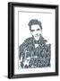 Elvis Presley-Cristian Mielu-Framed Art Print