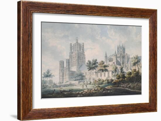 Ely Cathedral from the South-East, 1763-1804-Edward Dayes-Framed Giclee Print