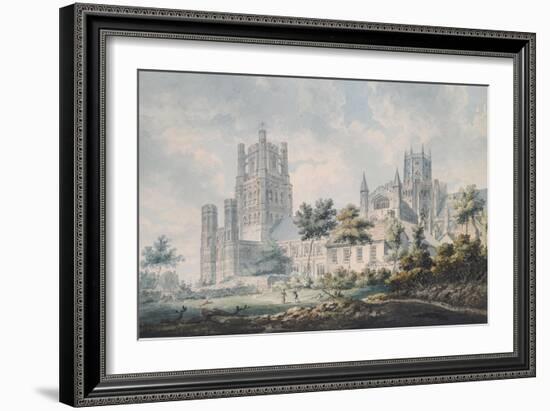 Ely Cathedral from the South-East, 1763-1804-Edward Dayes-Framed Giclee Print