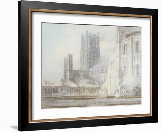 Ely Cathedral from the South-East, 1794-J. M. W. Turner-Framed Giclee Print
