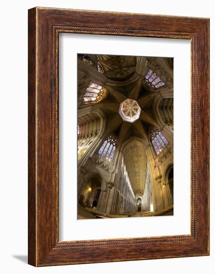 Ely Cathedral Interior, Lantern and Nave, Ely, Cambridgeshire, England, United Kingdom, Europe-Peter Barritt-Framed Photographic Print