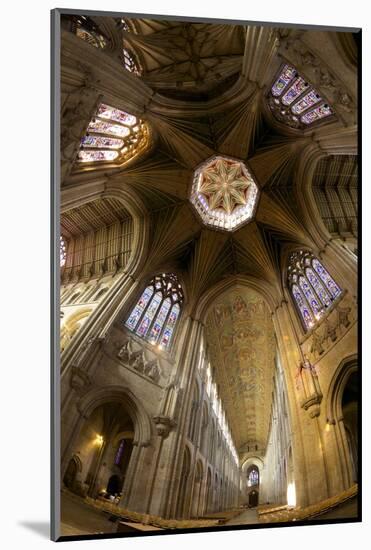 Ely Cathedral Interior, Lantern and Nave, Ely, Cambridgeshire, England, United Kingdom, Europe-Peter Barritt-Mounted Photographic Print