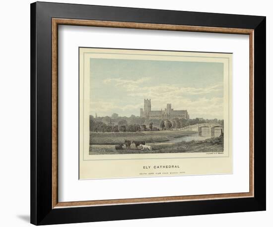 Ely Cathedral, South East View from Barway Bank-null-Framed Giclee Print