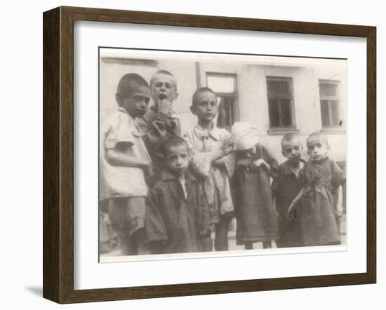 Emaciated Children in the Jewish Ghetto of Warsaw-null-Framed Photographic Print