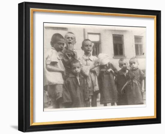 Emaciated Children in the Jewish Ghetto of Warsaw-null-Framed Photographic Print