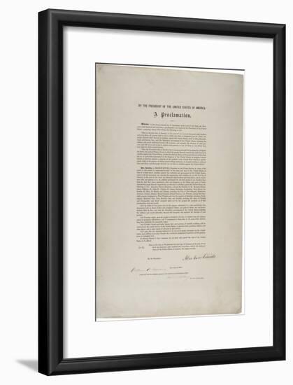 Emancipation Proclamation, 1863-Abraham Lincoln-Framed Giclee Print