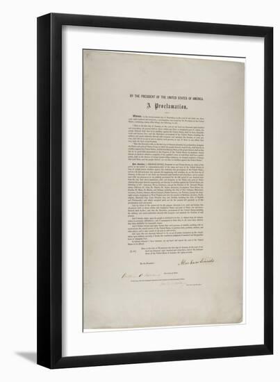 Emancipation Proclamation, 1863-Abraham Lincoln-Framed Giclee Print