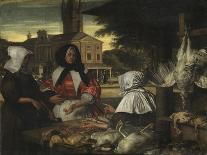 Adriana Van Heusden and Daughter at New Fishmarket in Amsterdam, Circa 1662-Emanuel de Witte-Framed Giclee Print