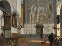 Intérieur de la Nieuwe Kerk de Delft avec le tombeau de Guillaume le Taciturne-Emanuel de Witte-Framed Giclee Print