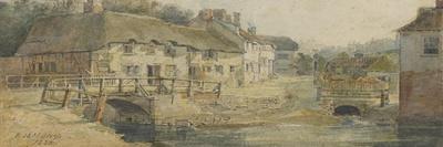 The Old Engine Bridge with Exe Lane, Exeter, 1825-Emanuel Jeffery-Premier Image Canvas